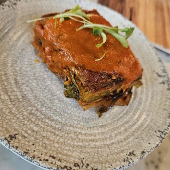 Ambar Shaw - Eggplant moussaka - Modern European Near Me - Washington, DC, District of Columbia