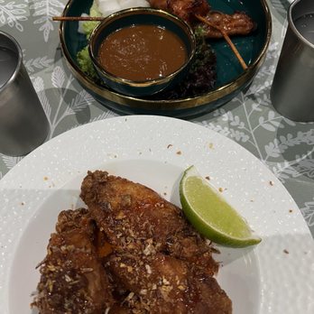 Lau Vietnamese Pho - fried chicken wings and chicken satay - Seafood Near Me - Bethpage, New York