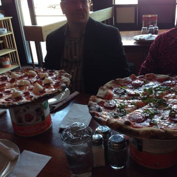 Coalfire Pizza - To the left is the pepperoni with ricotta and to the right is Nduja - Pizza Near Me - Chicago, Illinois