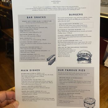The Elephant and Castle - Menu 2 of 2 - Pubs Near Me - London, XGL The Elephant and Castle - Menu 2 of 2 - Pubs Near Me - London, XGL