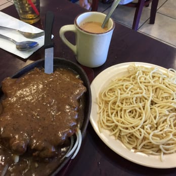 Local Cafe - Sizzling Chicken Steak w/Mushroom Sauce incl. Coffee Milk Tea & Spaghetti Noodles -- $13.95 - Chinese Near Me - Cupertino, California
