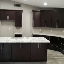 Espresso cabinets and granite counter top Espresso cabinets and granite counter top