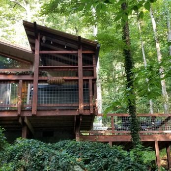 Chalet Village - View of the deck. - Vacation Rentals Near Me - Gatlinburg, Tennessee