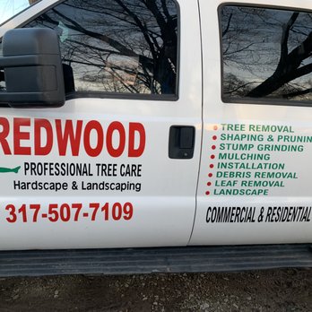 Redwood Landscape - the side of a white truck - Tree Services Near Me - Thorntown, Indiana Redwood Landscape - the side of a white truck - Tree Services Near Me - Thorntown, Indiana
