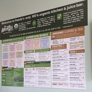 Westy's Organic Kitchen & Juice - Impressive healthy menu! - Juice Bars & Smoothies Near Me - Peoria, Arizona Westy's Organic Kitchen & Juice - Impressive healthy menu! - Juice Bars & Smoothies Near Me - Peoria, Arizona