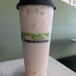 Pong's Boba Tea - Roasted oolong milk tea with crystal boba