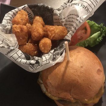 Feisty Pint - Build a burger with tater tots $9.75 - Pubs Near Me - Grand Junction, Colorado