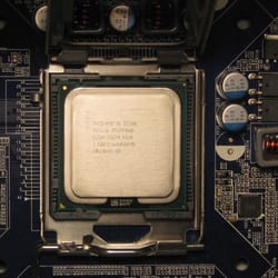 TrentonHawk Technologies - Here is the CPU inserted into the Socket on the MOtherboard
