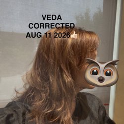 Veda corrected Mateos work and got my hair cut, colored and highlighted as seen in my past photos/ exactly right.