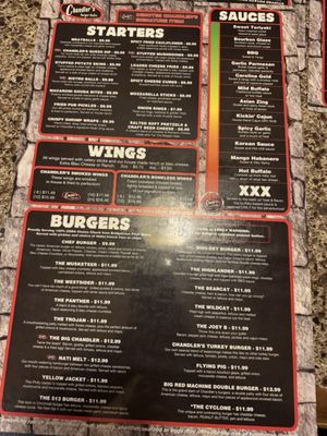 Menu photo 1 Chandler's Burger Bistro Harrison, OH Menu photo 1 Chandler's Burger Bistro Harrison, OH