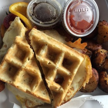 Iron Roost - Waffle bacon egg and cheese - Breakfast & Brunch Near Me - Ballston Spa, New York Iron Roost - Waffle bacon egg and cheese - Breakfast & Brunch Near Me - Ballston Spa, New York