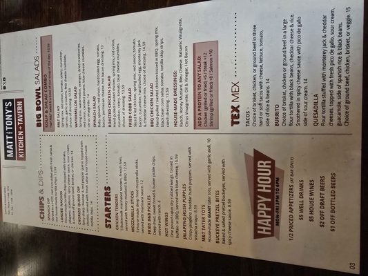 Menu photo 1 Matt and Tony's Kitchen x Tavern Columbus, OH Menu photo 1 Matt and Tony's Kitchen x Tavern Columbus, OH