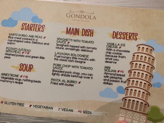 Menu photo 2 La Gondola Quintana Roo, ROO Menu photo 2 La Gondola Quintana Roo, ROO