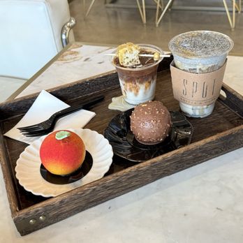 Spot Coffee & More - Black sesame latte Honey comb latte The peach and Roche - Coffee & Tea Near Me - Los Angeles, California Spot Coffee & More - Black sesame latte Honey comb latte The peach and Roche - Coffee & Tea Near Me - Los Angeles, California