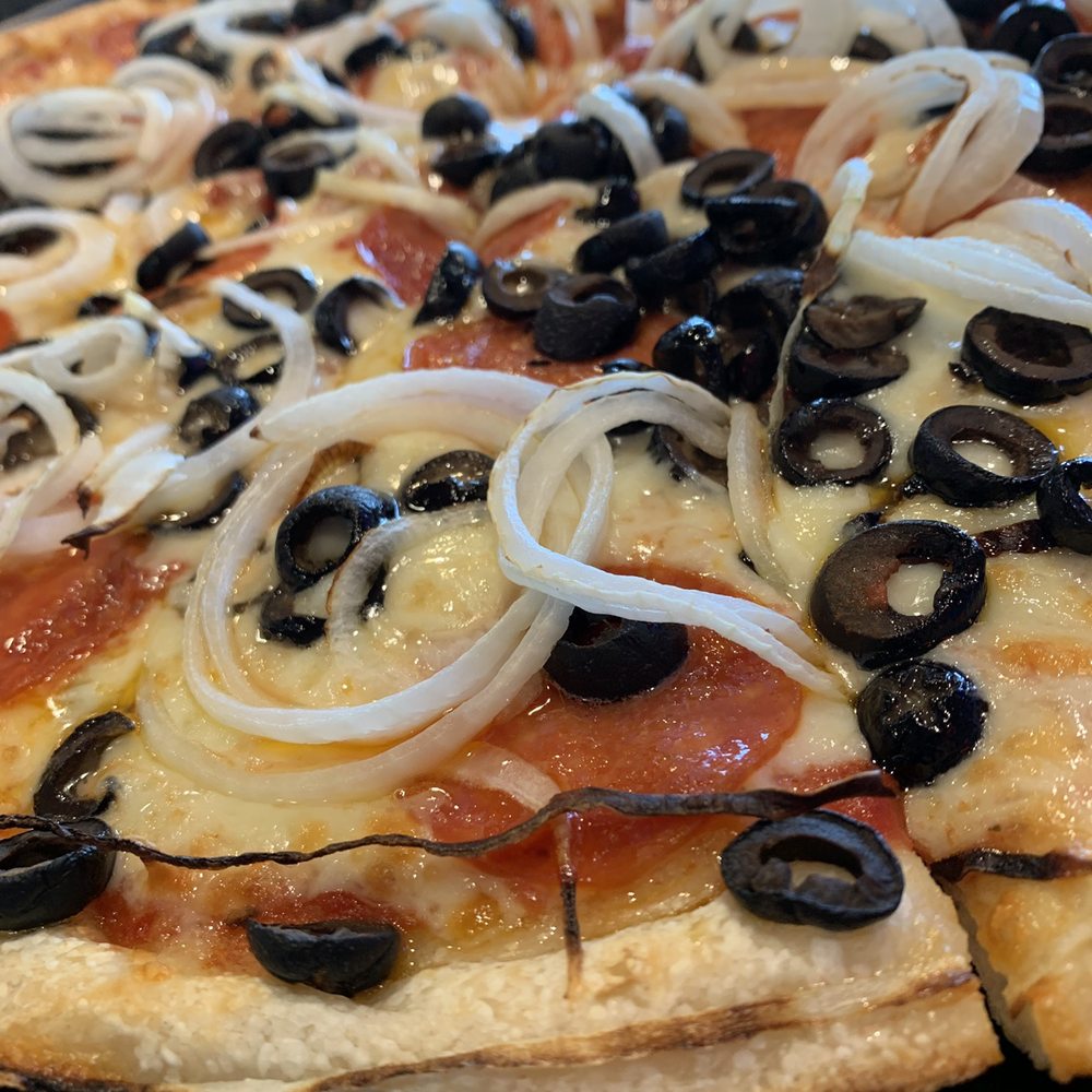 Zorba's Pizza & Pub - Cheese Pizza with 3 Toppings - Pubs Near Me - North Providence, Rhode Island