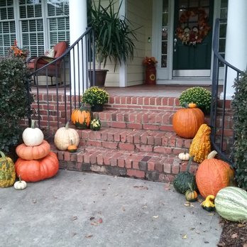 Holder Hill Farm - My porch steps are decorated with my collection from HHF. - Pumpkin Patches Near Me - Durham, North Carolina