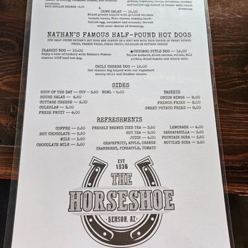 The Horseshoe - Menu - Breakfast & Brunch Near Me - Benson, Arizona The Horseshoe - Menu - Breakfast & Brunch Near Me - Benson, Arizona