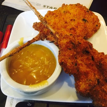 Starbucks - Parmesan-Crusted Chicken Skewers with Honey-Dijon Sauce from the Starbucks Evening menu - Coffee & Tea Near Me - Round Rock, Texas Starbucks - Parmesan-Crusted Chicken Skewers with Honey-Dijon Sauce from the Starbucks Evening menu - Coffee & Tea Near Me - Round Rock, Texas