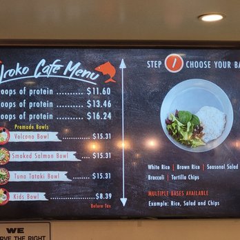 Uroko Poke - Menu prices - Japanese Near Me - Costa Mesa, California