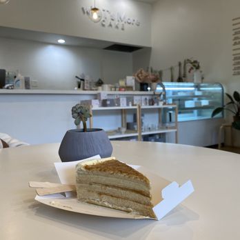 whaT’s More cake studio  - Sliced Creme Brulee Crepe Cake - Custom Cakes Near Me - Sunnyvale, California