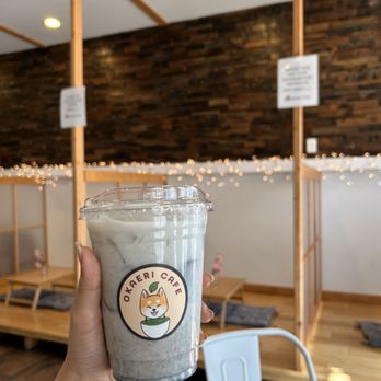 Okaeri Cafe - Black Sesame Latte - Japanese Near Me - Richardson, Texas Okaeri Cafe - Black Sesame Latte - Japanese Near Me - Richardson, Texas