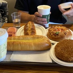 Assorted pastries, D17. Latte, J.M.T. Banana
