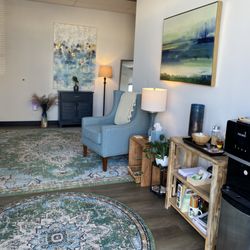 Wellness Specialists of LKN - Water, and tea station/reception area.