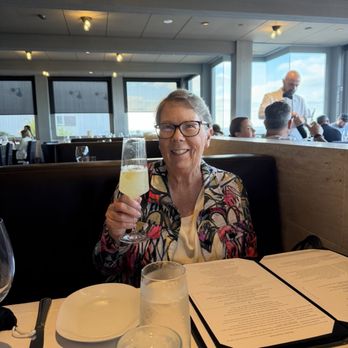 Eddie V's Prime Seafood - Cheers from the birthday girl Deb Danforth. - Seafood Near Me - La Jolla, California Eddie V's Prime Seafood - Cheers from the birthday girl Deb Danforth. - Seafood Near Me - La Jolla, California