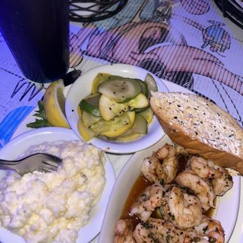 Shrimpys Blues Bistro - I ate the shrimp tasted the cheese grits and left the overcooked zucchini - Seafood Near Me - St Pete Beach, Florida