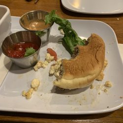 Earth, Wood & Fire - Baltimore - Feta Cheese on the EWF burger. Brilliant!