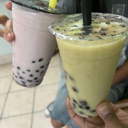 Taro and fruit mixed w boba