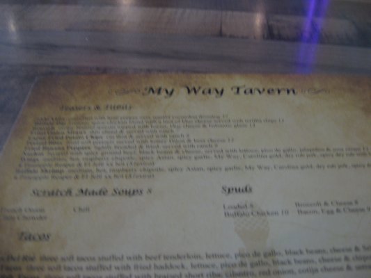 Menu photo 2 My Way Tavern Holly Springs, NC Menu photo 2 My Way Tavern Holly Springs, NC