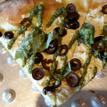 Farrelli's Pizza - All that's left of our vegan cheese pesto and black olive ;) - Pizza Near Me - Ruston, Washington