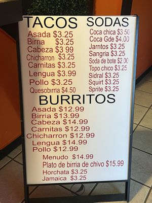 Menu photo 1 Birrieria Jalisco Menasha, WI