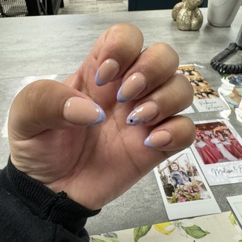 Elite Nails & Lash - Love my purple floral nails! - Nail Salons Near Me - La Mesa, California