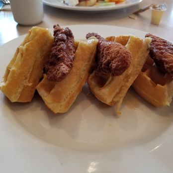 Boom Breakfast & Co - Chicken and waffles. Tenders tasted a bit like freezer burn . - Breakfast & Brunch Near Me - Vaughan, Ontario