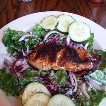 The Waterfront on Brown's Lake - Blackened salmon salad - Seafood Near Me - Burlington, Wisconsin The Waterfront on Brown's Lake - Blackened salmon salad - Seafood Near Me - Burlington, Wisconsin