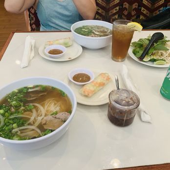 Pho Nasa - The Pho NASA lunch special comes with a pho bowl, spring roll with sauce, and a drink ;) ! - Vietnamese Near Me - Houston, Texas