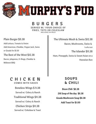 Menu photo 4 Murphy's Pub Moorhead Moorhead, MN
