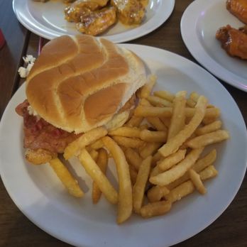 Crazy Train Saloon & Grill - Chicken Bacon Ranch Sandwich and fries - New American Near Me - Waterloo, Illinois Crazy Train Saloon & Grill - Chicken Bacon Ranch Sandwich and fries - New American Near Me - Waterloo, Illinois