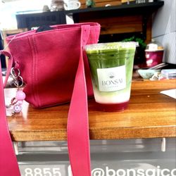Bonsai Coffee - Watermelon iced matcha!