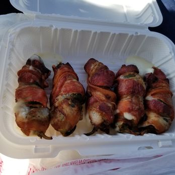 La Conquista Taqueria - Bacon wrapped cream cheese stuffed jalapeno - Mexican Near Me - Redding, California La Conquista Taqueria - Bacon wrapped cream cheese stuffed jalapeno - Mexican Near Me - Redding, California