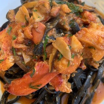 Barrique - Black ink linguine sautéed w/ lobster and wild mushroom sauce. - Wine Bars Near Me - Venice, California