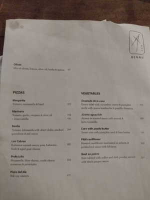 Menu photo 1 Bennu San Miguel de Allende, GUA