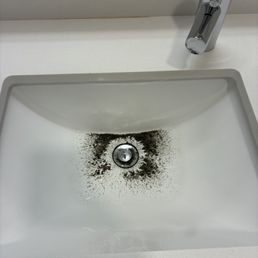 Bathroom sink before I even used it. Bathroom sink before I even used it.