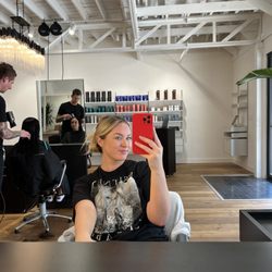 Spoke & Weal - My "before" hair- overgrown roots and brassiness.