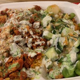 Chicken gyro platter.