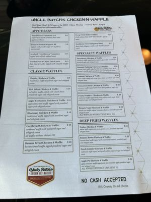 Menu photo 8 Uncle Butch Chicken and Waffles Conyers, GA Menu photo 8 Uncle Butch Chicken and Waffles Conyers, GA