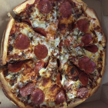 Godfather's Pizza - sausage and pepperoni pizza - Pizza Near Me - Iraan, Texas Godfather's Pizza - sausage and pepperoni pizza - Pizza Near Me - Iraan, Texas