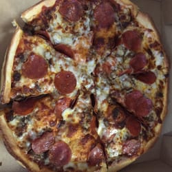 Godfather's Pizza - Sausage and pepperoni pizza